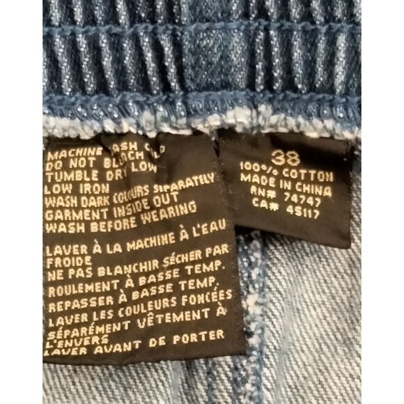 Redhead Mens Size 38 Shorts 6-Pocket Denim Cargo Elastic Back - Picture 8 of 9